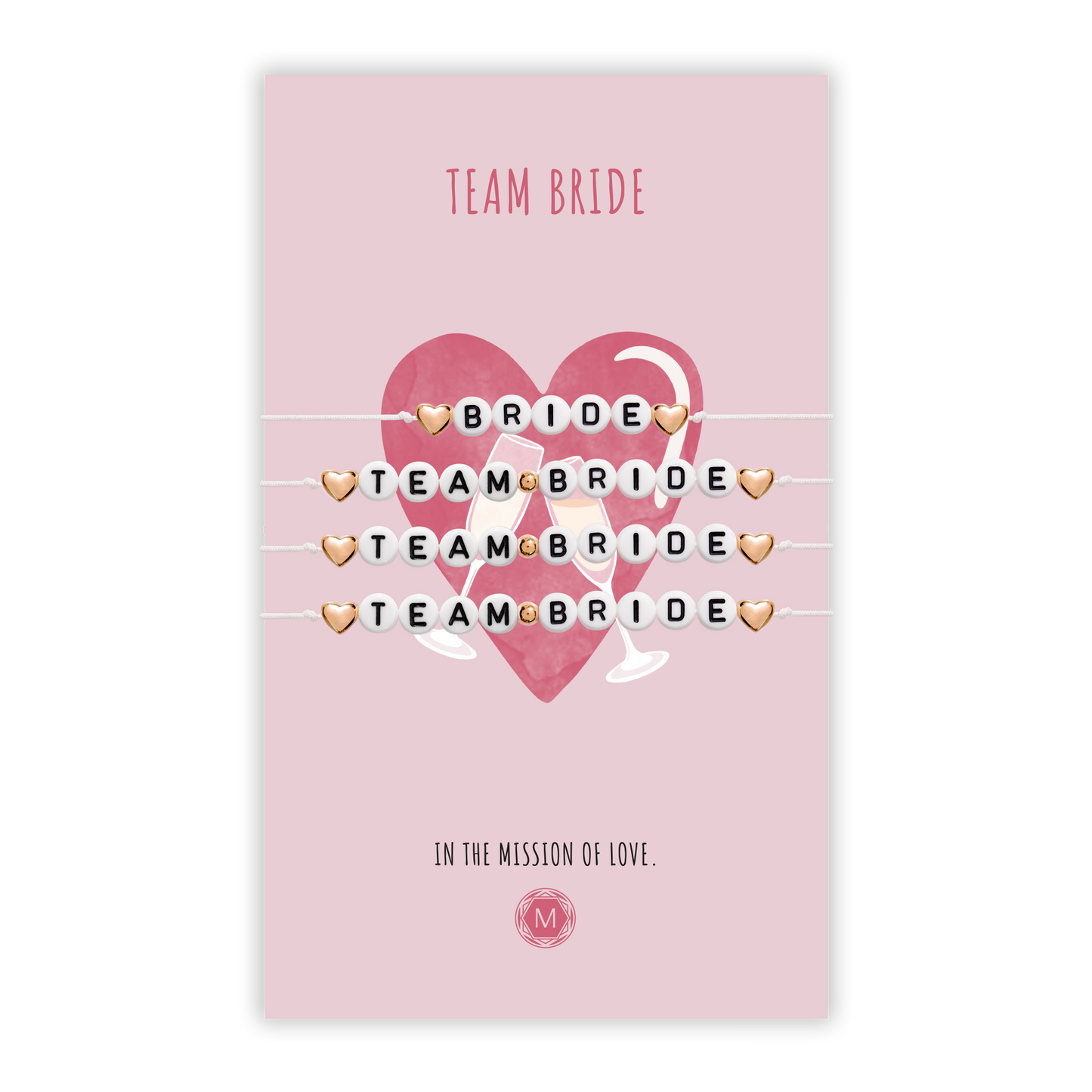 TEAM BRIDE 4x Bracelet Set