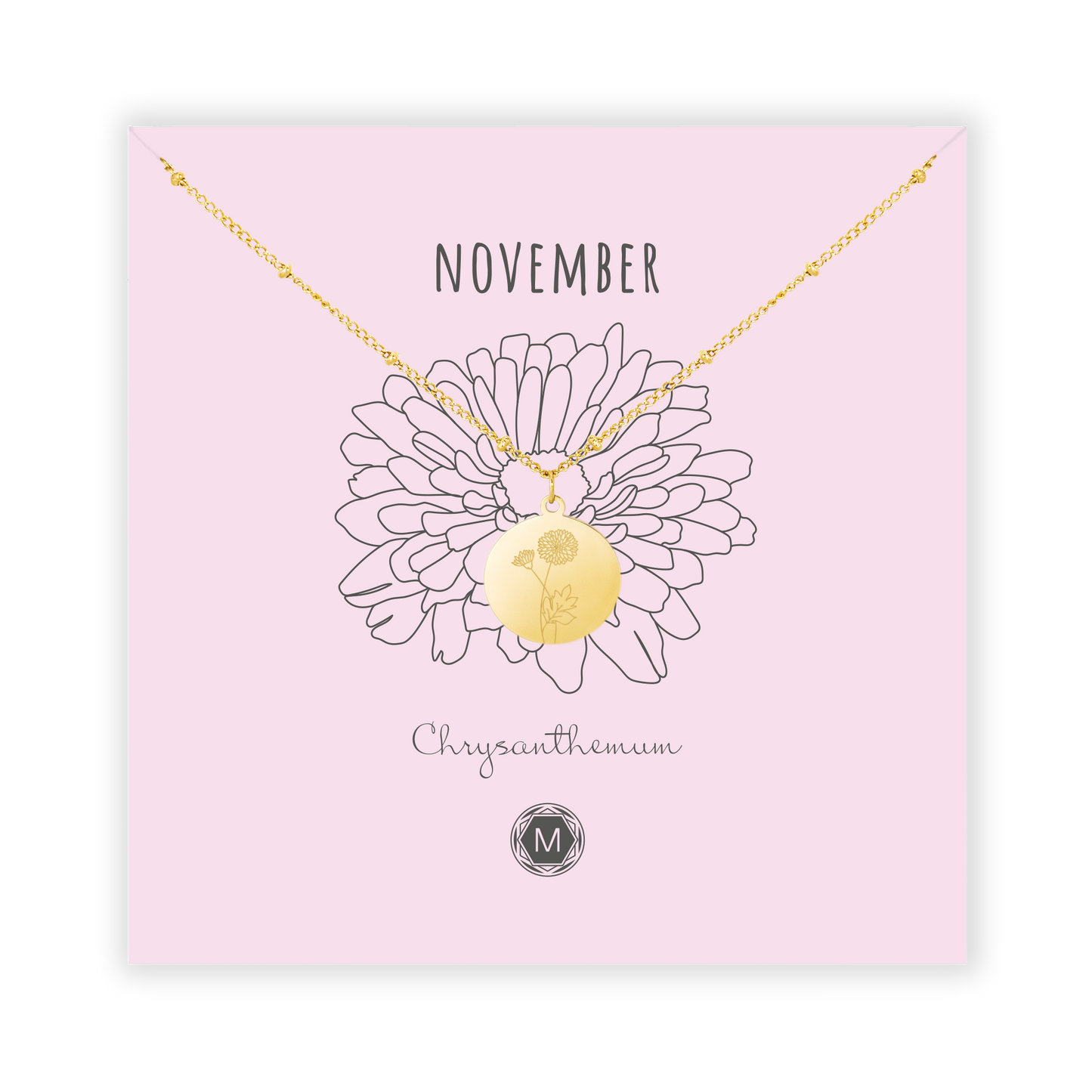 NOVEMBER CHRYSANTHEMUM Necklace