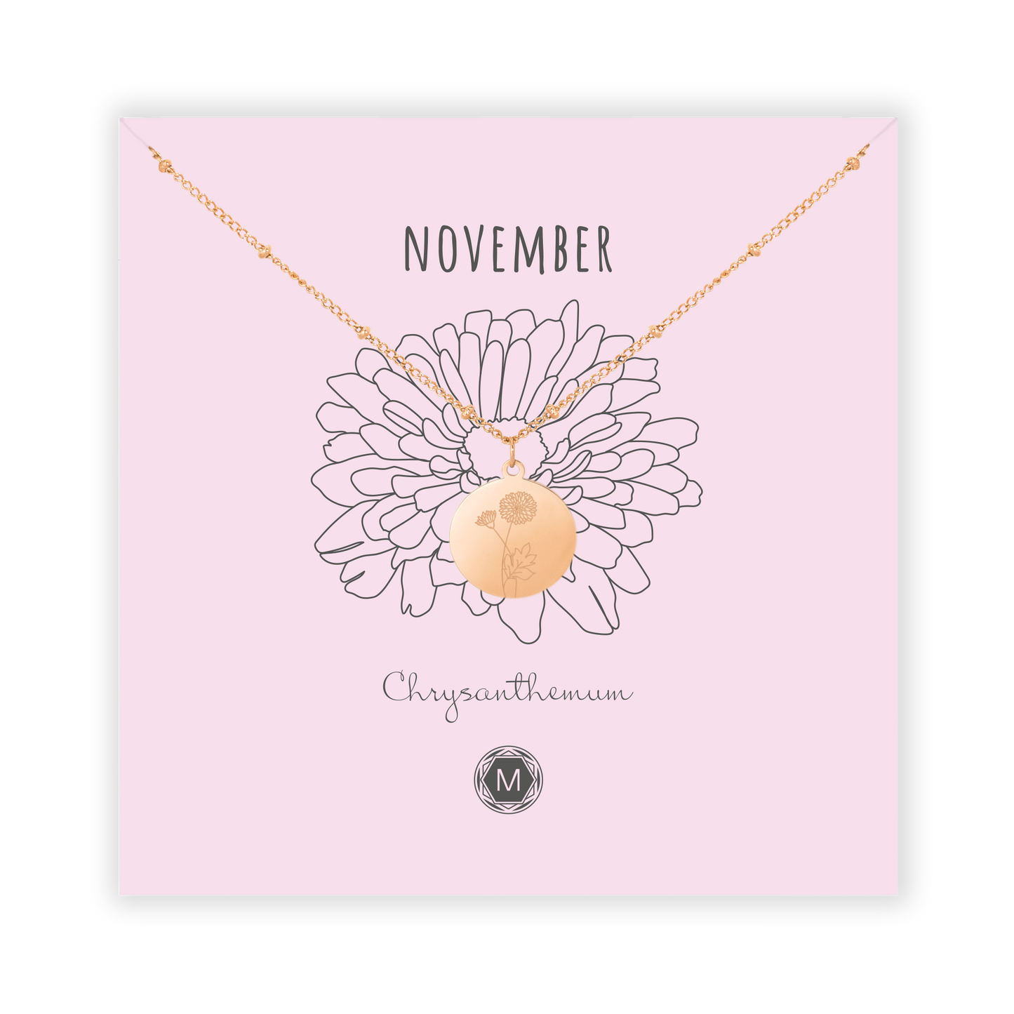 NOVEMBER CHRYSANTHEMUM Necklace