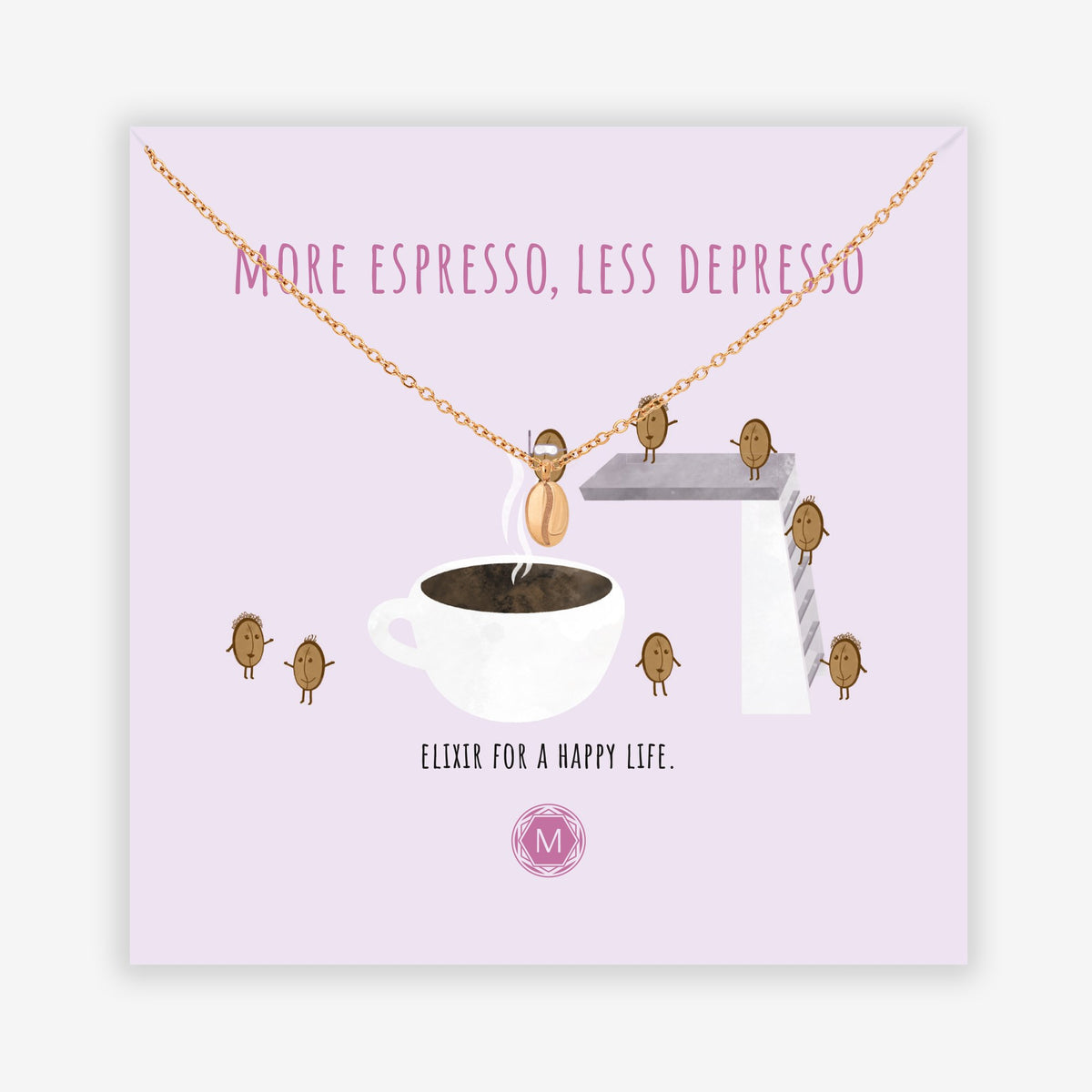 MORE ESPRESSO, LESS DEPRESSO Necklace