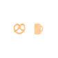 BEER AND PRETZEL Stud Earrings