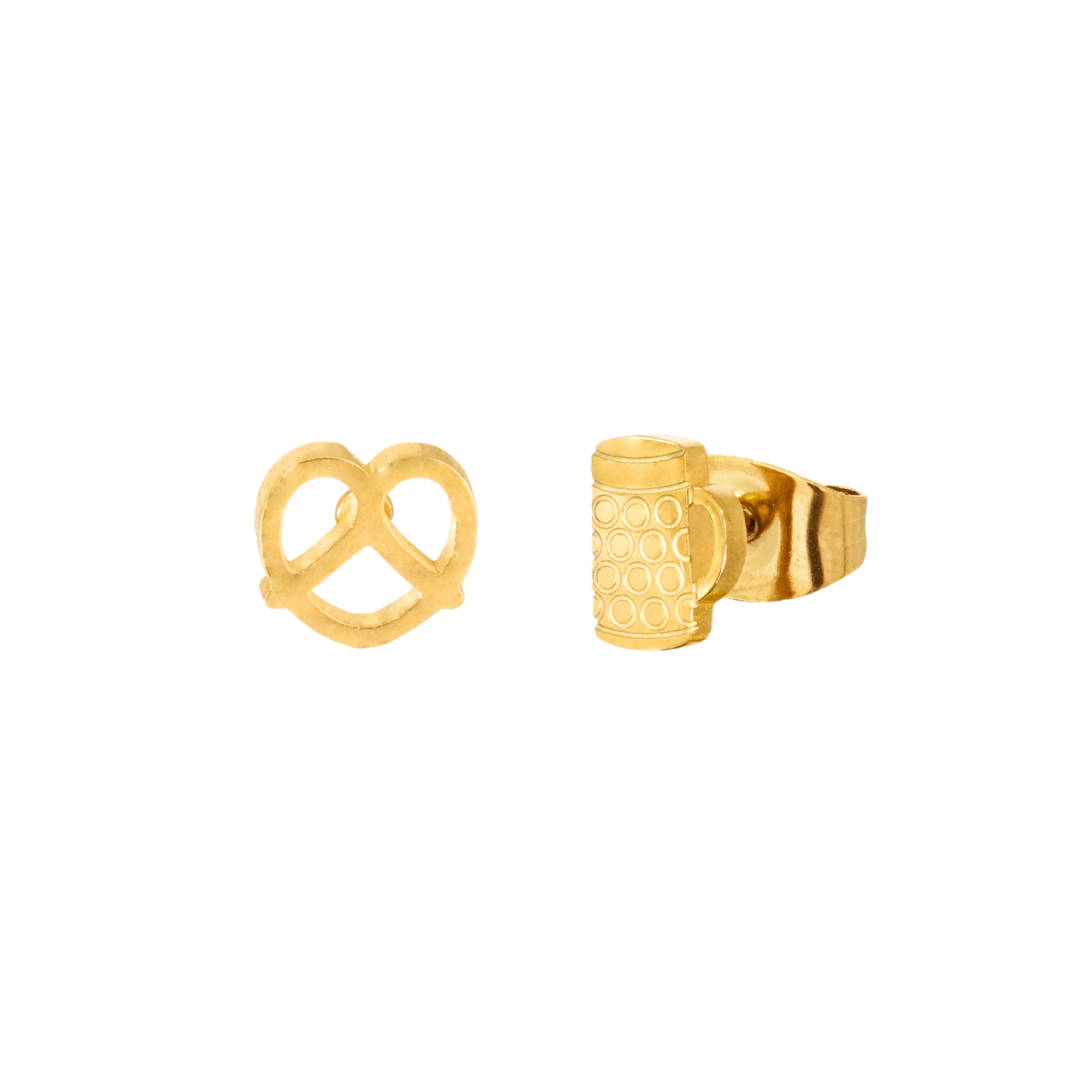 BEER AND PRETZEL Stud Earrings
