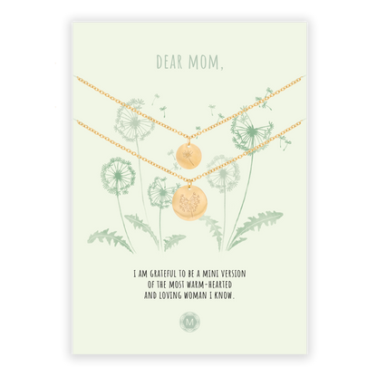 DEAR MOM (DANDELION) 2x Necklace